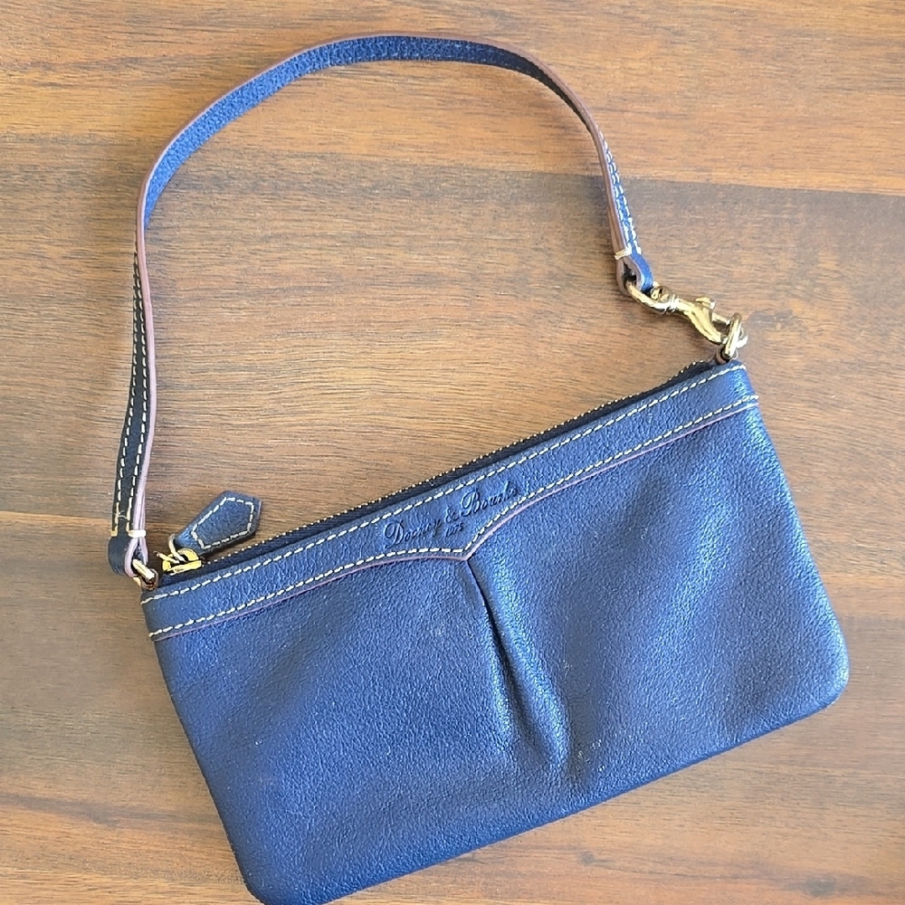Dooney & Bourke Blue Leather Wristlet